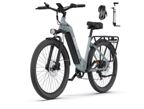 Bicicleta Eléctrica ONESPORT Ot05 36V 250W 18.2Ah 25Km/H 27.5*2.25 Sensor de Binário dos Pneus Travão de Disco Hidráulico 120Km Max Cinzento