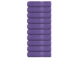 Vidaxl Toalhas De Banho Frogn 10 Pcs 70x140 Cm 360 G/m² Roxo
