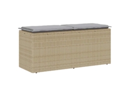 Garden Bench, Garden Benches Vidaxl Bege Rattan / Vime (n/a)