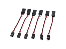 Kit com 10 Cabos Extensores Jr Macho para Fêmea, 3 Pinos, 100 Mm, 30 Condutores, para Servos Futaba e Jr / Carros, Aviões e Helicópteros Rc. MDUG