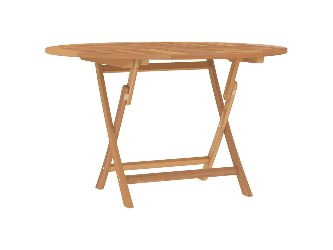 Conjunto 1 Mesa De Jardim Vidaxl Marrom Teca