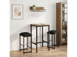 Vidaxl Banco De Bar 2 Unid. Preto 40 X 32 X 64 Cm Derivados De Madeira