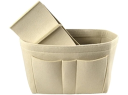 Organizador de Feltro BRILVIBERA para Bolsa Feminina, com Compartimentos, Bege, P