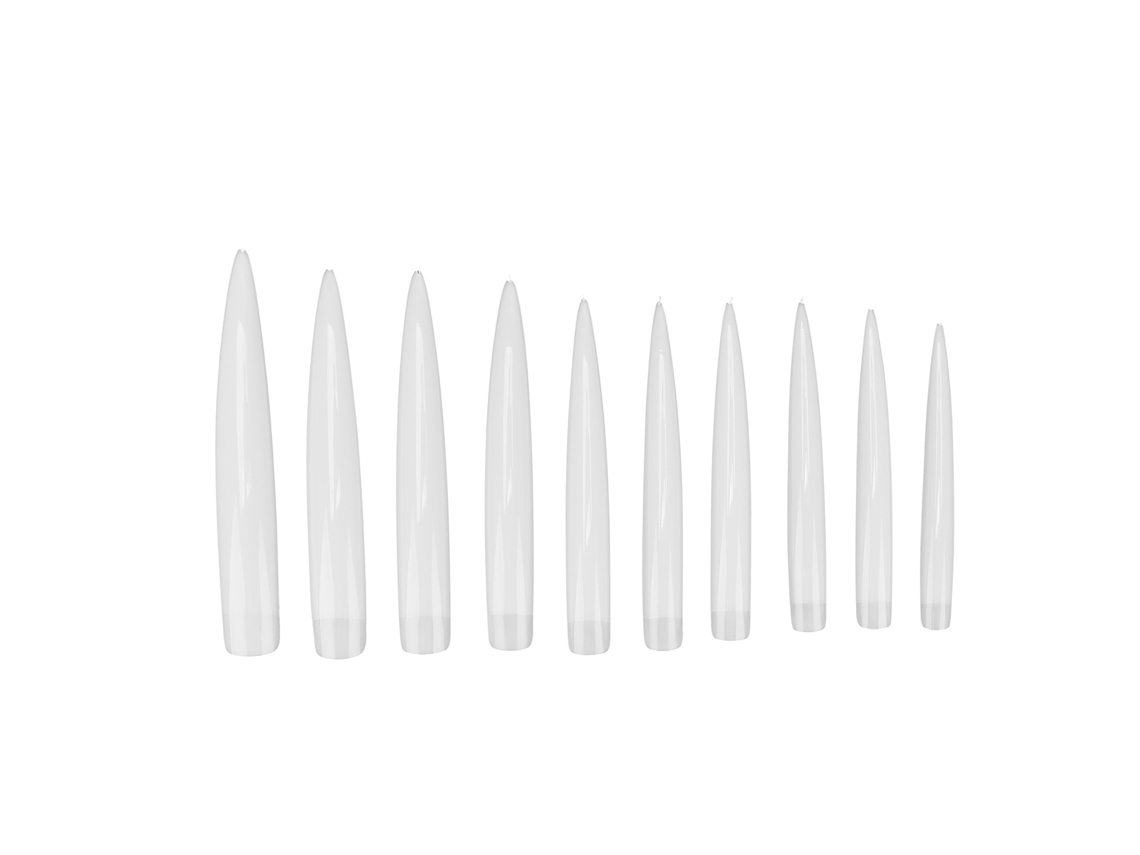 10pcs Pontas De Unha Falsas Longas E Pontudas Transparentes Para Salão E Casa Ferramenta De Manicure Profissional