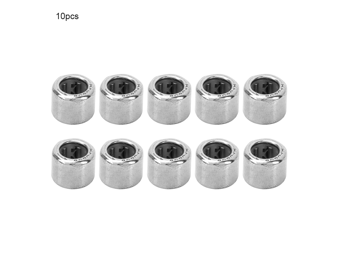 10 Peças De Rolamento De Agulhas De Copa Estampada Com Extremidade Aberta 8mm/10mm I.d 12mm/16mm O.d (hf0810)