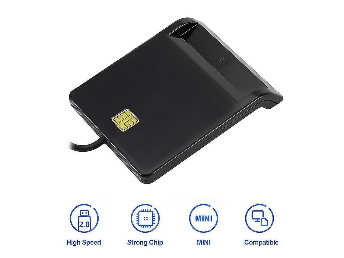 Leitor De Smart Card Usb Para Cartões Bancários Ic/id Emv De Alta Qualidade Para Windows 7, 8, 10 E Linux. Usb Ccid Iso 7816 Aquaforge