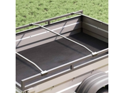 Vidaxl Suporte De Lona Para Reboques 3 Prateado 136-218 Cm Alumínio