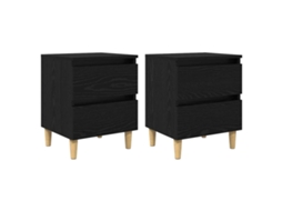 Armários de Cama 2 Pcs Carvalho Preto 40 X 35 X 50 Cm MAISON EXCLUSIVE