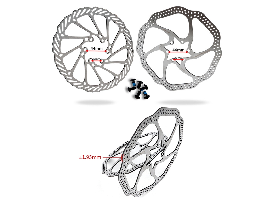 Rotor De Freio A Disco Para Bicicleta Mtb 160mm Com 6 Parafusos Aço Inoxidável Hs1/g3