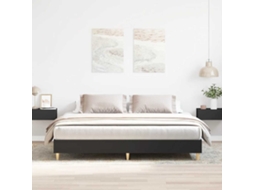 Vidaxl Estrutura De Cama Sem Colchão 200x200 Cm Preto