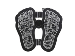 Massageador De Pés Portátil Mlr-125 Mini Para Idosos, Com Estimulação Elétrica Neuromuscular (ems), Relaxame Nto Dos Em Casa. Cor: Preto