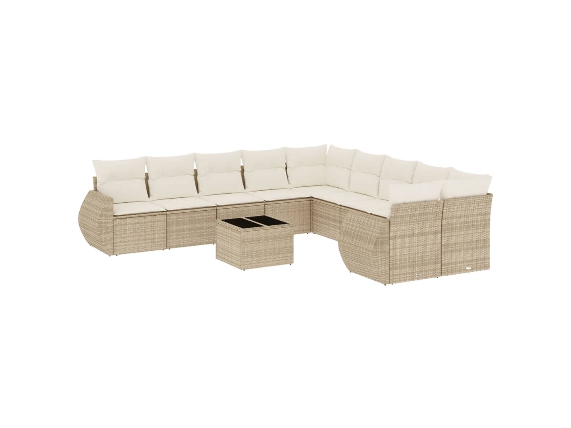 Garden Sofa Set, Garden Sofa Sets Vidaxl Bege Rattan / Vime (n/a)
