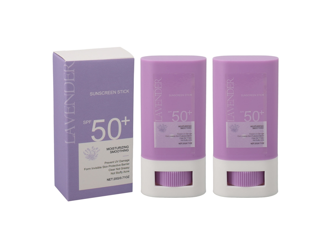 2pcs Protetor Solar Stick Iluminador Hidratante SPF 50+ 20g