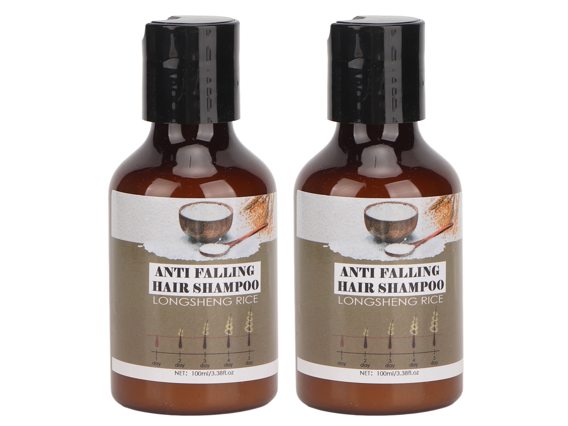 2026 2 Unidades de Champú de Água de Arroz para Cabelo: Limpeza Profunda, Previne Queda, Hidrata e Elimina Caspa 100ml
