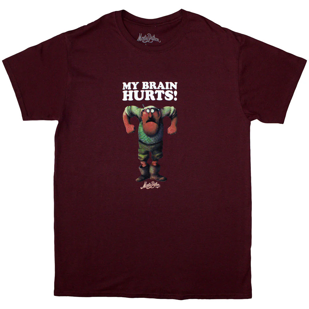 Rockinstone Monty Python My Brain Hurts T-shirt Classic（m）