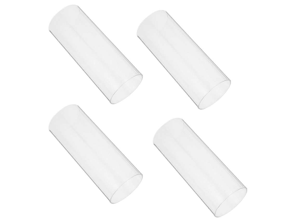 4 Velas De Vidro Transparente, Estilo Simples, Com Tampa