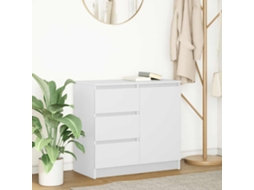 Vidaxl Aparador C/ Gaveta 71x35x65 Cm Derivados De Madeira Branco