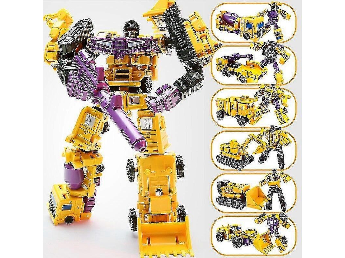 Brinquedo De Robô Transformável 6 Em 1, Plástico Resistente, Para Crianças