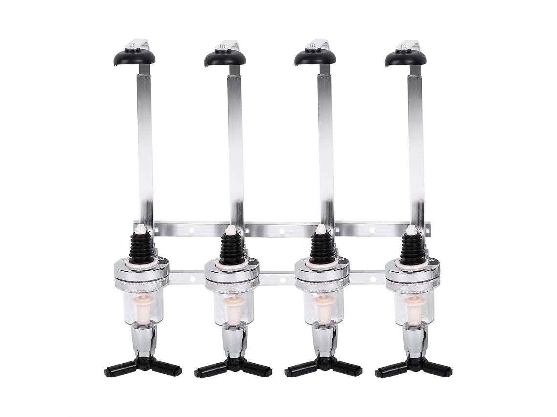 Suporte para Garrafas de Álcool de Parede Rotativo com Dispenser para 4 Garrafas | S/MARCA