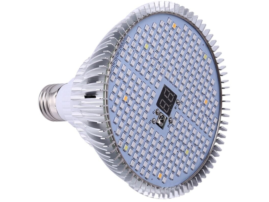 Lurelia Lâmpada Led E27 Para Plantas 100 W, Espectro Completo, Com Temporizador, Controlo Remoto, Vermelho/azul, Branco