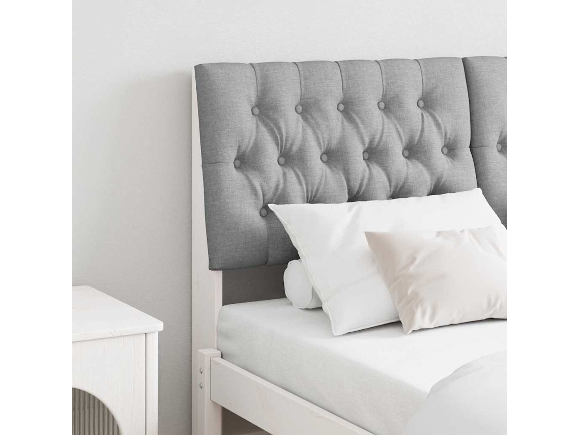 Vidaxl Cabeceira Estofada Cinzento-claro 140 Cm