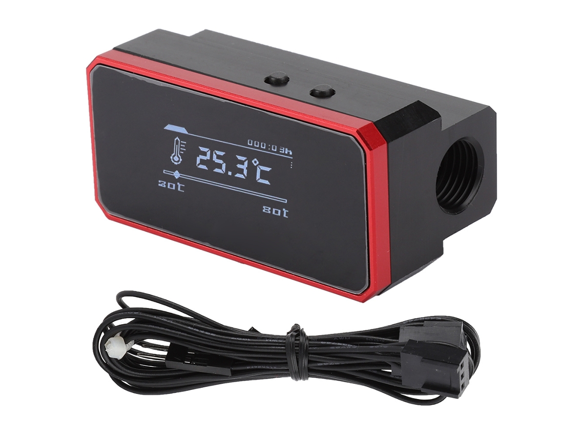 Protetor Inteligente De Temperatura Da Água Termômetro De Monitoramento Com Display Oled Vermelho