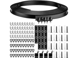 Rebe riel de Cortina Flexible Plegable para Techo 5 Metros Con Soporte Duradero para Ventanas, Divisores Y Decoraciones