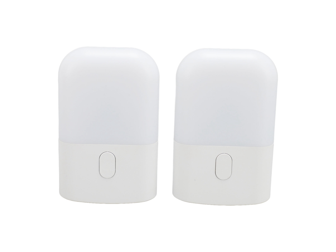 2pcs Luz Noturna Inteligente Plug in Sensor de Luz Led 0.5w Dimmable Luz Quente Uk Plug 220 240v