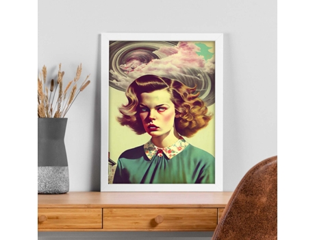 Poster NACNIC Rain Of Ideas No Surrealismo Cinematográfico Ilustrações E Gravuras De Desenhos Animados Abstratos E Artísticos Para A4 Black Frames