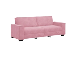 3-seater Sofa, 3-seater Sofas Vidaxl Cor-de-rosa Veludo (n/a)