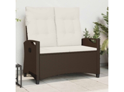 Vidaxl Banco De Jardim Marrom E Creme 105 X 60 X 112 Cm