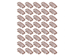 40 Peças De Clips De Cabelo De Aço Inoxidável Com 9 Dentes, 32mm, Cor Marrom Claro Para Perucas