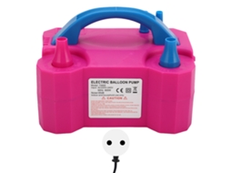 Bomba De Ar Eléctrica Para Globo 600w Com Boca Dupla Inflador Automático Vermelho Rosa Plug Ue 220-240v