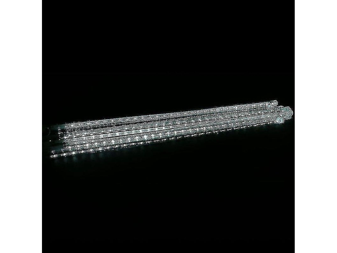 Luz Led De 8 Tubos De 30 Cm Lluvia De Meteoros Para Decoración Navideña Exterior