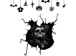 Adesivo De Carro De Halloween Com Esqueleto Assustador |