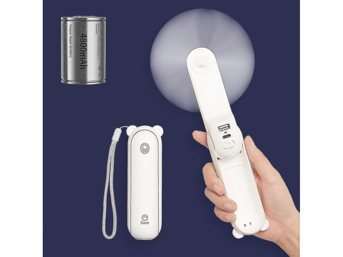 Ventilador De Mão, Mini Ventilador, Portátil Com Névoa, Recarregável Por Usb.