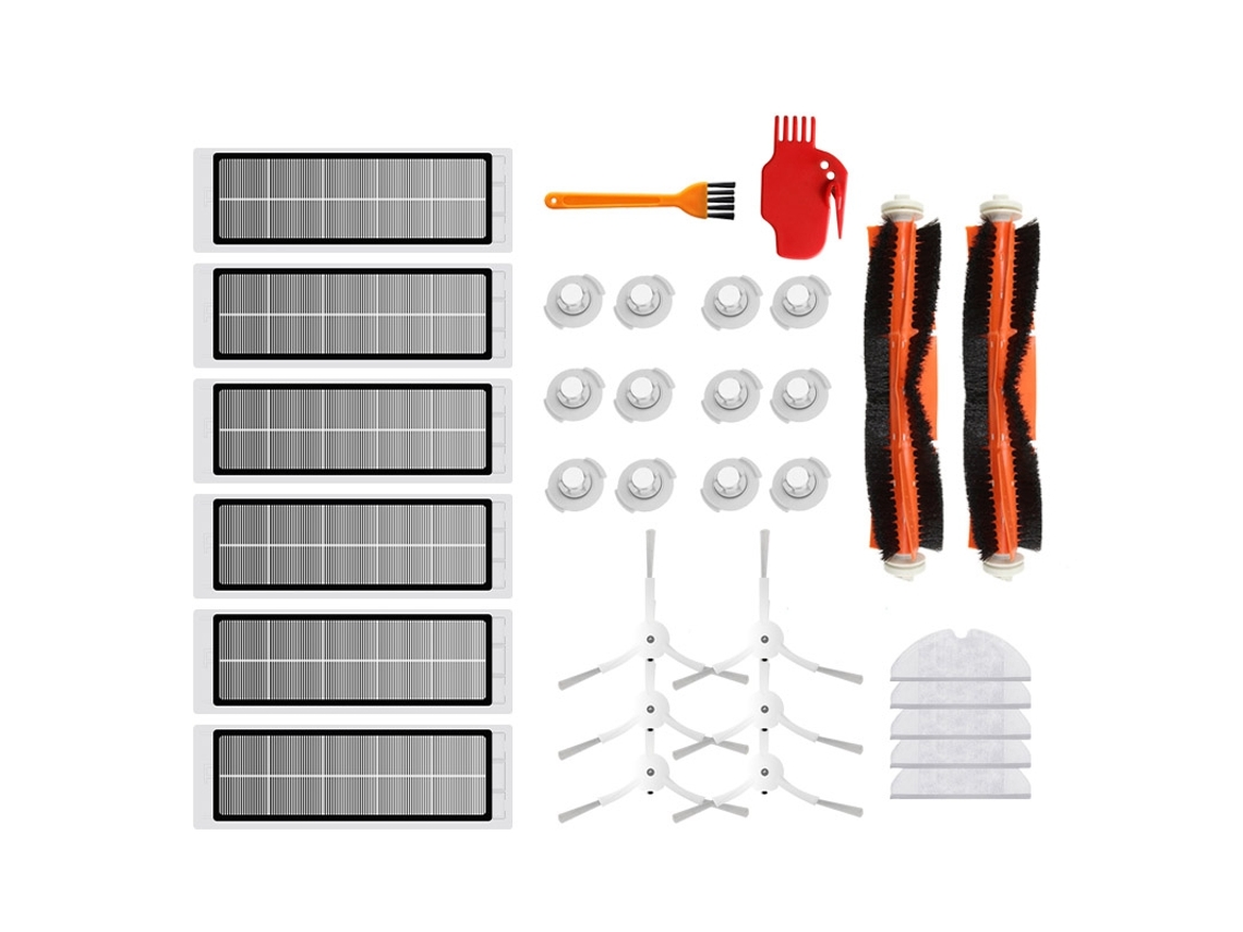 Para xiaomi roborock s6 s5 max s60 s65 s5 s50 acessórios peças de aspirador pó lavável filtro hepa escova principal lateral