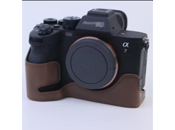 Capa Protetora De Couro Sintético Com Abertura Para Sony A7r5 A7rm5 A7rv A7r Mark V Com Bolsa Inferior Para Câmera E Bateria Marrom SUNNY SPACES