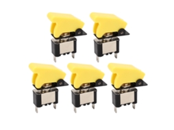 5 Pcs Interruptor de Palanca de Aleación Con Cubierta Abs Antioxidante Estructura Estable 25a 12vdc Interruptor de Balanceo On Off