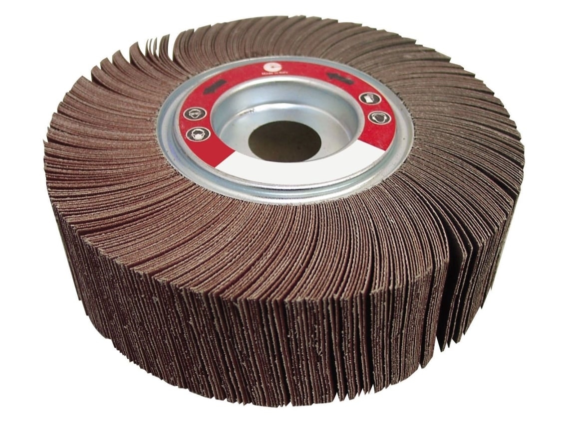 Rodas De Mil Folhas Com Núcleo CALFLEX-Rn30050.80-Rn (Ext. Ø 300 Mm Espessura 50 Mm Núcleo 100 Mm Grão 80)