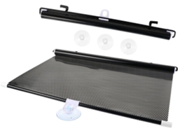 Protetores solares duplos para portas de carro, 2 peças, PVC preto, proteção UV