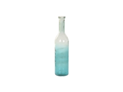 Vaso de Vidro Reciclado Feito a Partir de uma Garrafa, 18x18x74,5cm ALEXANDRA HOUSE LIVING