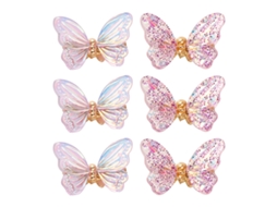 6Pcs Broca de Unhas de Resina Mágica Aurora com Acessórios de Borboleta Dançante NEVEANCE
