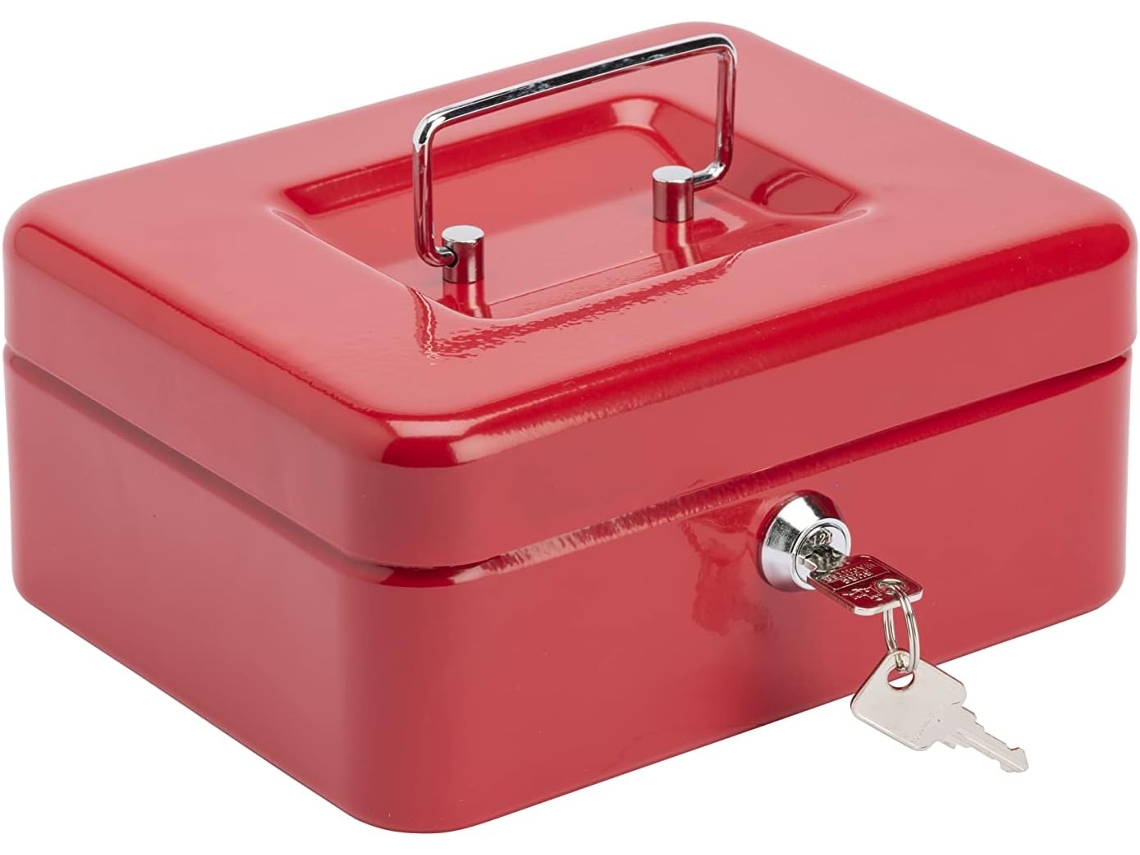 Cofre Cb02r Money 5020, Vermelho, 8 Polegadas BRILVIBERA