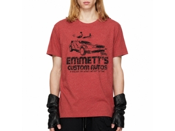 Rockinstone Back To The Future Movie Emmetts Heather Red Adult T-shirt Size:s