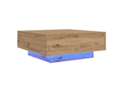 Mesa de Centro Carvalho Artesanal 80 X 80 X 31 Cm MAISON EXCLUSIVE
