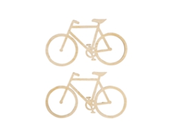 2 Bicicletas de Madeira para Decorar 10 cm RAYHER