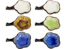 Conjunto de 6 Peças Topbathy em Cerâmica para Lavagem Pincéis, Recipiente Água Tinta, Lavador Pincéis Tinta e