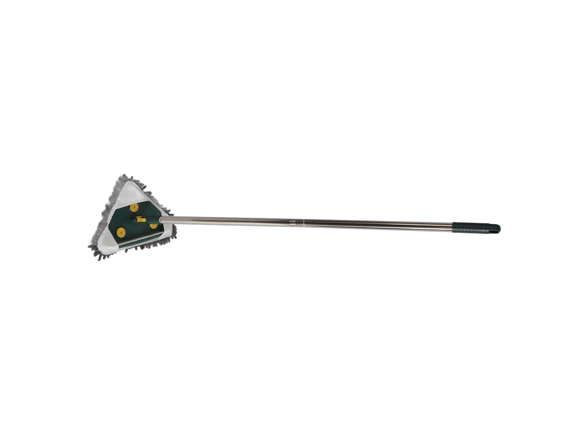 Mop De Parede Com Cabo Longo, Esfregão Triangular Removível E Eficiente Para Limpeza De Paredes Pintadas E Tetos