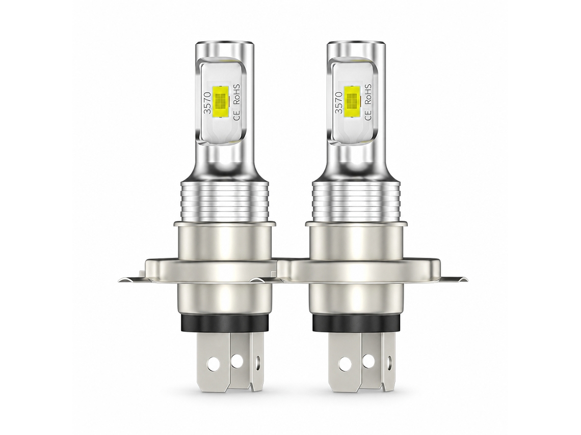 Lâmpada Led H4 Para Farol De Carro, 2 Leds 3570